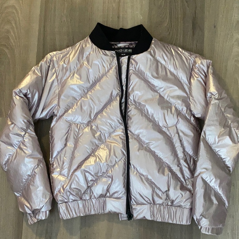 NWOT Noize puffer bomber pink XS